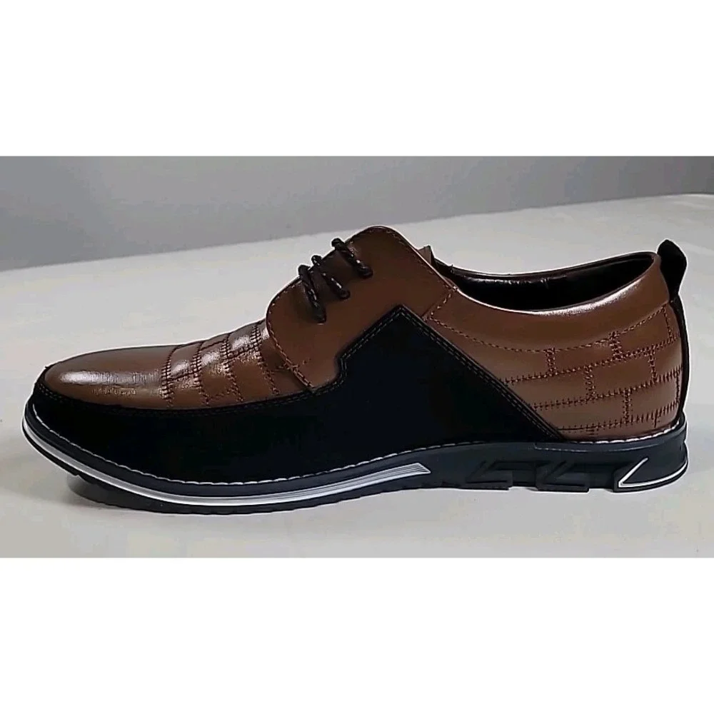 Gatsby Mens Brown Leather Oxford Derby Shoes‎ Size 10 Orthopedic Lace Up 898